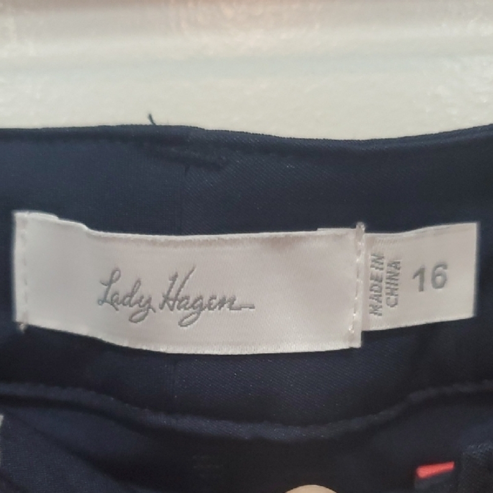 Lady Hagen Desert Getaway Retro Leaf Navy Golf Skort - Picture 2 of 11